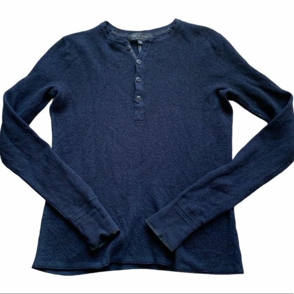 rag & bone Other - Rag & Bone Extra Fine Merino Wool Blue Sweater